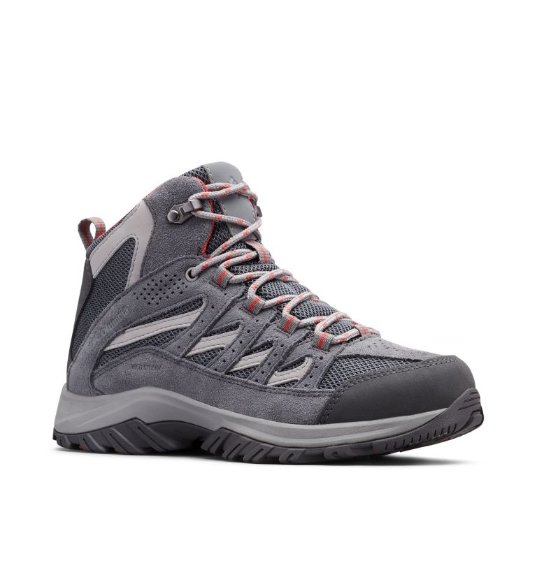 Columbia Crestwood™ Mid Waterproof Women's Hiking Boots Deep Grey/Red | RUY4112IZ