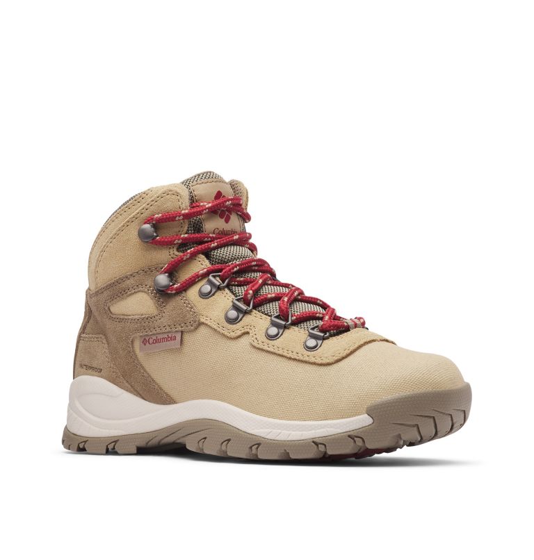 Columbia Newton Ridge™ Canvas Waterproof Women's Hiking Boots Red | WIZ8517RS