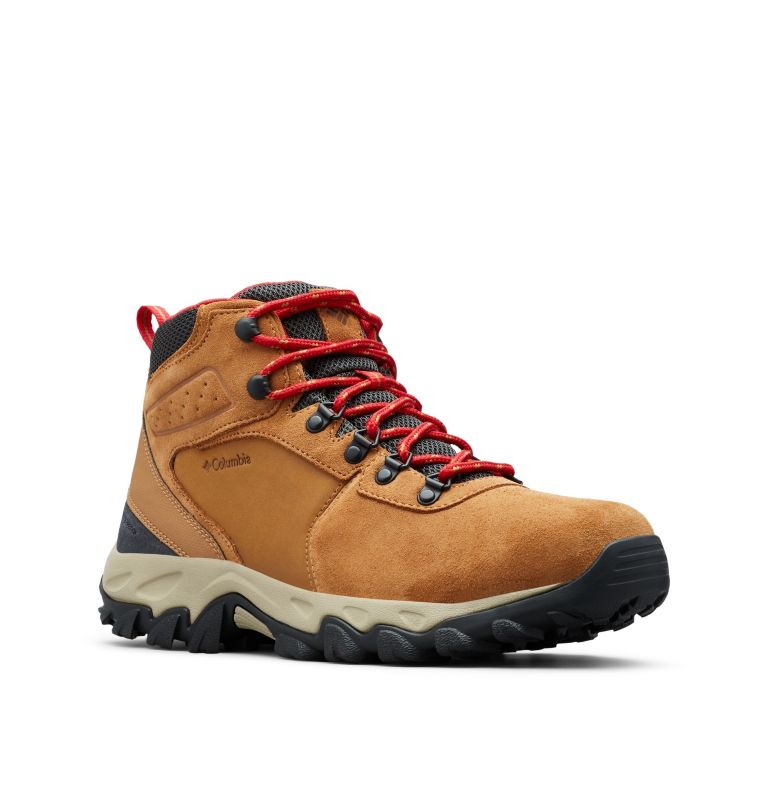 Columbia Newton Ridge™ Plus II Suede Waterproof Men's Hiking Boots Blue/Red | NRJ9321AJ