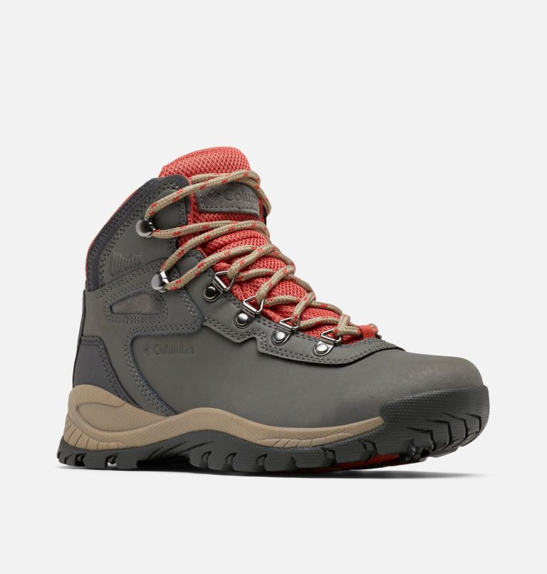 Columbia Newton Ridge™ Plus Waterproof Women's Hiking Boots Grey/Coral | GBT9014UB